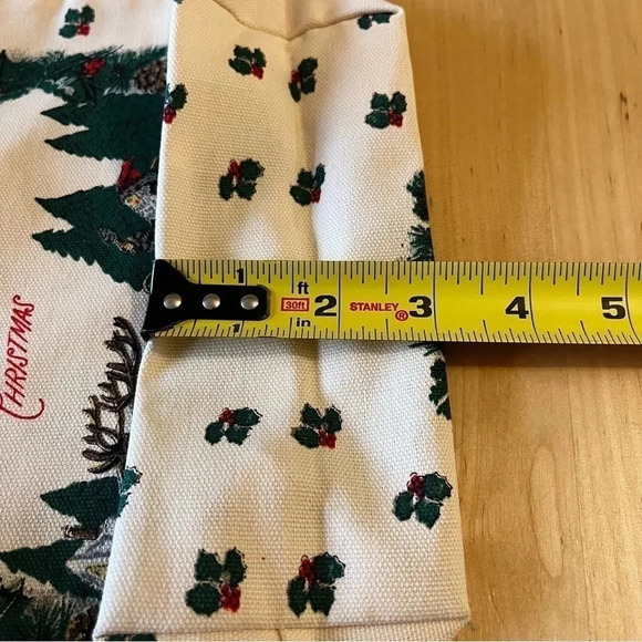 Vintage Small Hand Purse Bag Merry Christmas Santa Sleigh Heart Books - Picture 6 of 7